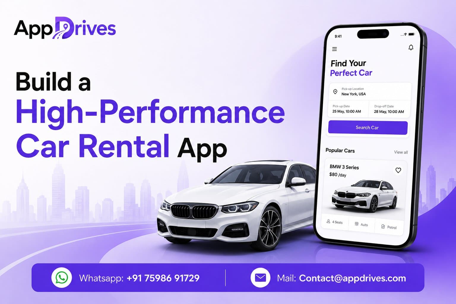 Photo shared by aaron: Build a High-Performance Car Rental App With AppDrives
Transform your car rental business with a