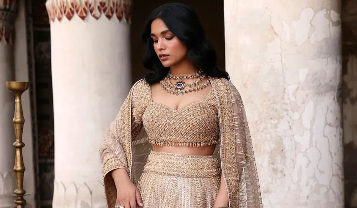Photo shared by waqasshahofficialusa: Luxury Champagne Gold Bridal Dresses ’26-’27: Luxury Bridal Couture for Nikkah, Reception & Weddings