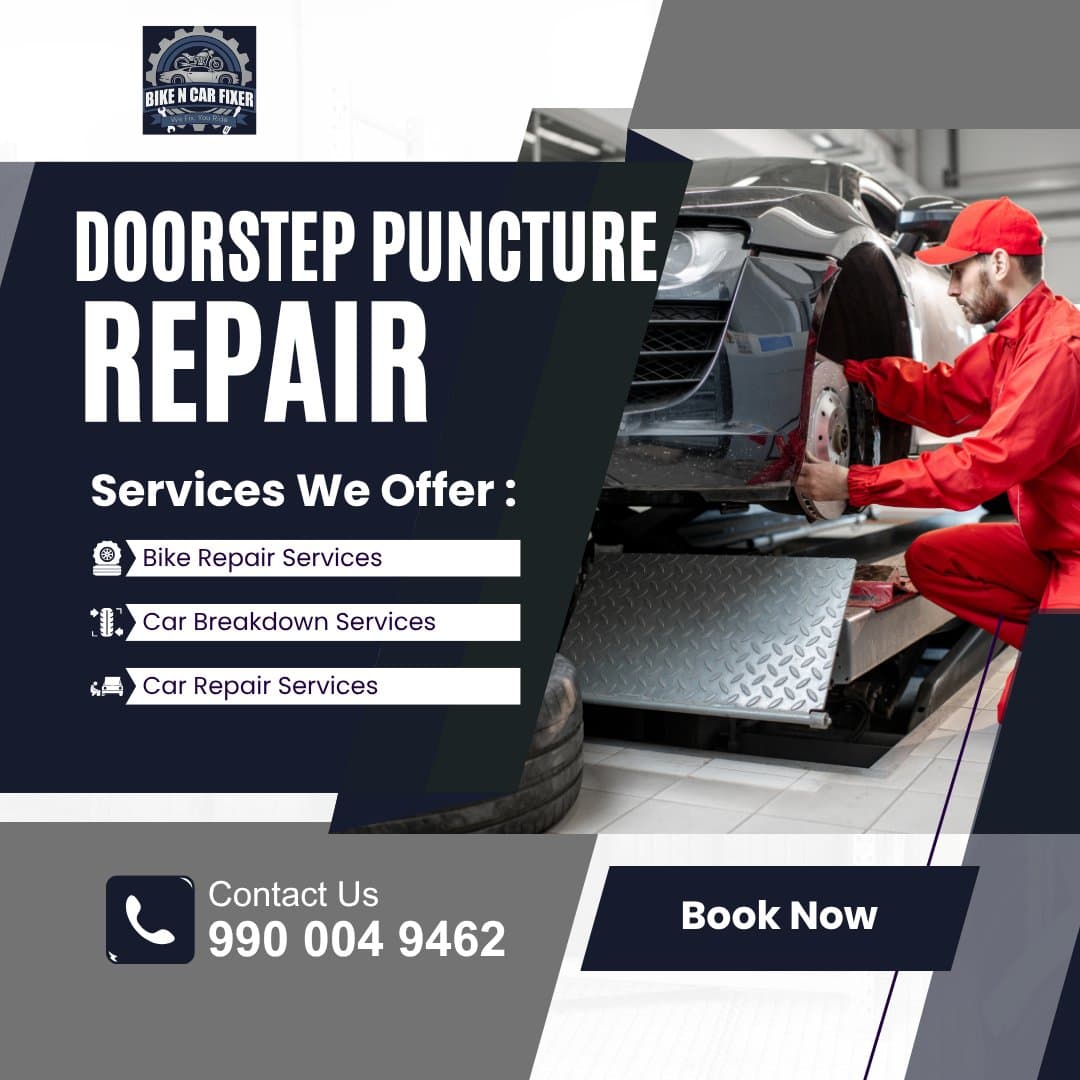 Photo shared by Bike N Car Fixer: Doorstep Puncture Repair Near You for Quick Tyre Service
Looking for doorstep puncture repair near