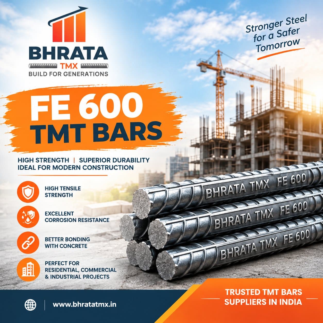Photo shared by BhrataTMX: FE 600 TMT Bars: How Quenching, Tempering and Surface-Core Balance Affect Steel Performance
FE 60