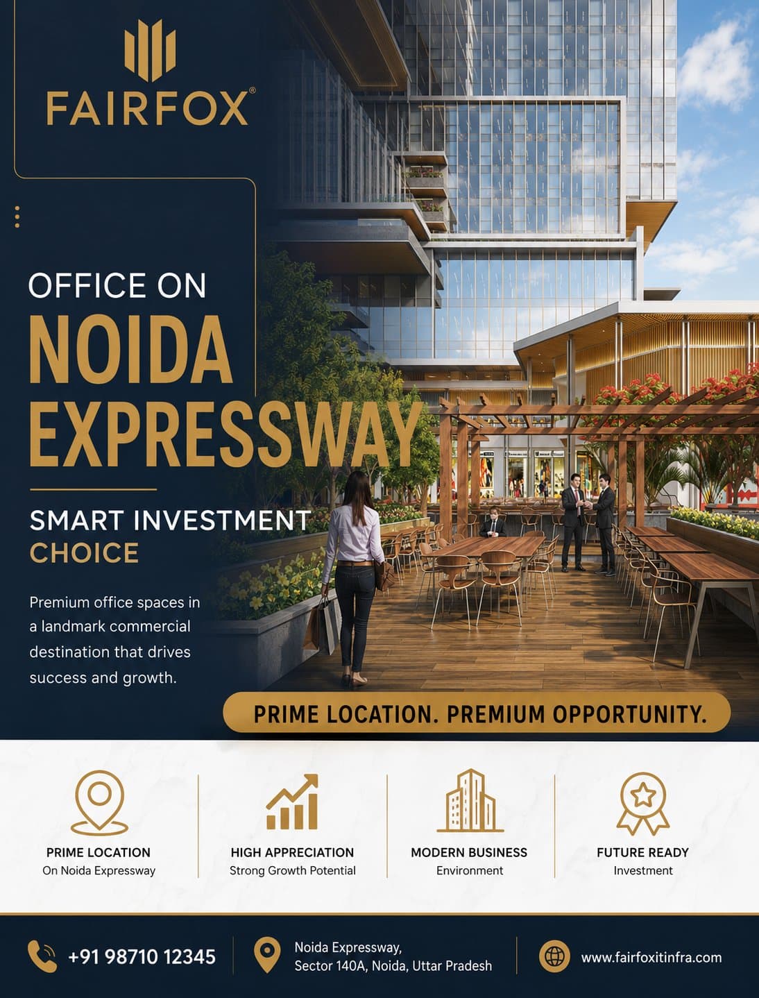 Photo shared by FAIRFOX IT INFRA PRIVATE LIMITED: Explore the most trusted office on Noida Expressway.
High appreciation value with assured rental in