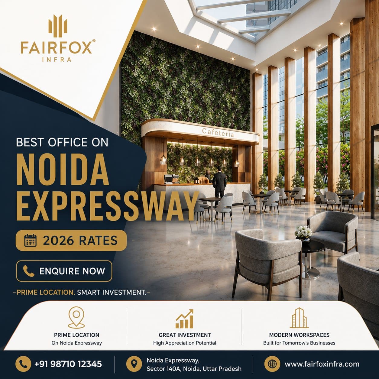 Photo shared by FAIRFOX IT INFRA PRIVATE LIMITED: Own your dream office on Noida Expressway with Fairfox Infra.
Flexible payment plans and contempora