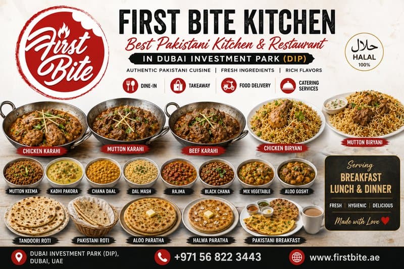 Photo shared by First Bite Pakistani Restaurant Dubai: ChickenBiryani #HyderabadiBiryani #ChickenKarahi #MuttonKarahi #PakistaniRoti #AlooParatha #Breakfas