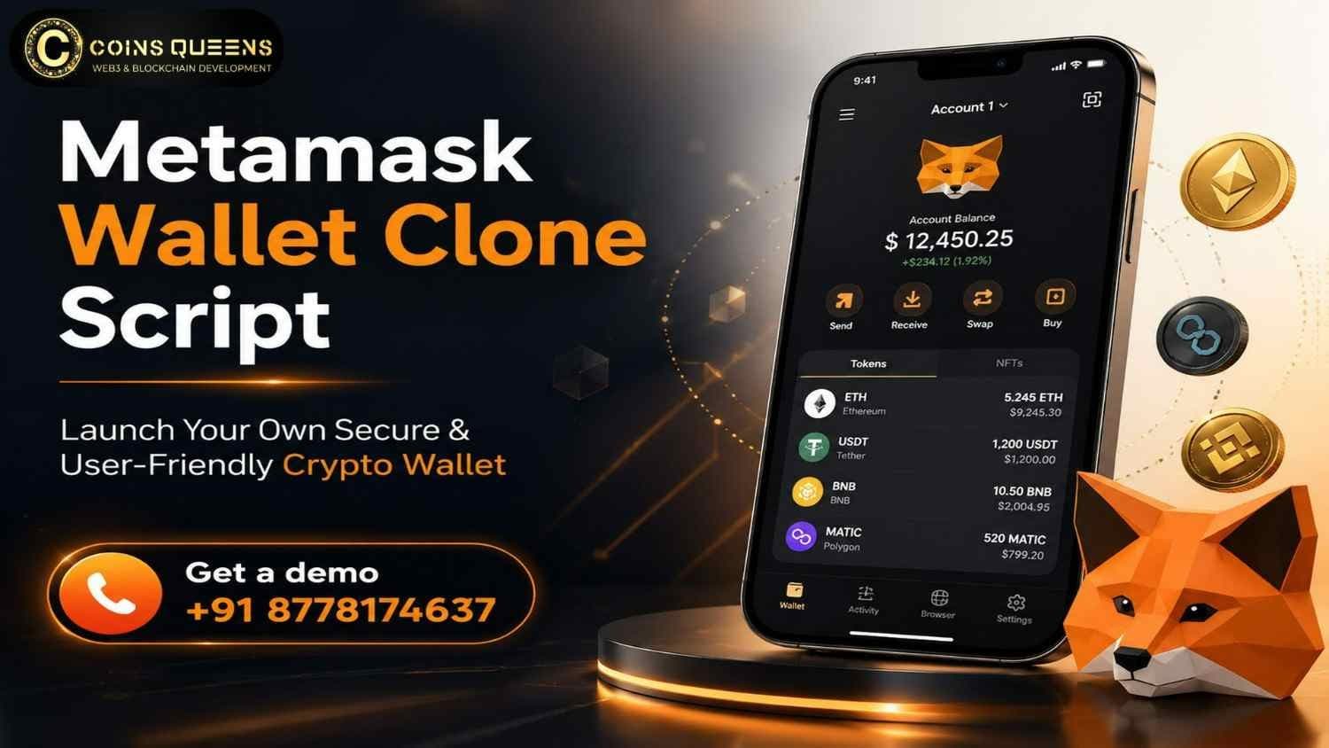 Photo shared by SterlinCooper: Develop your crypto wallet business with a MetaMask Wallet Clone Script featuring Web3 connectivity,