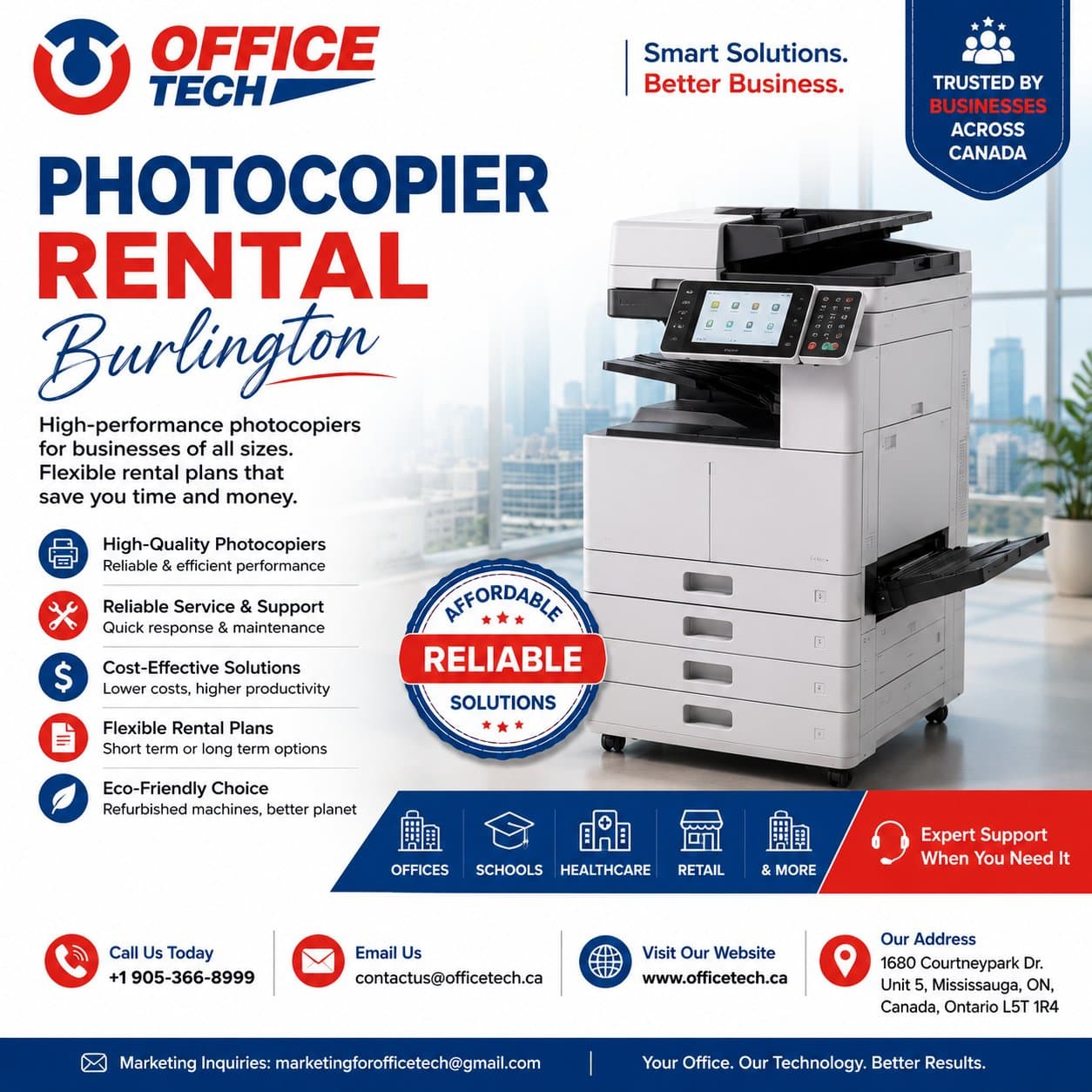 Photo shared by OfficeTech: Need dependable Photocopier Rental Burlington services? OfficeTech offers a wide range of photocopie