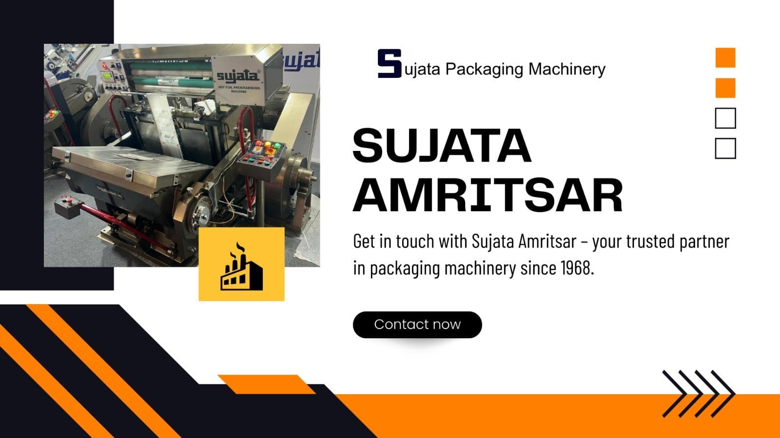 Photo shared by Sujata Packaging Machinery: Sujata Amritsar
Want to reach out to Sujata Amritsar? Contact our expert team for packaging machin