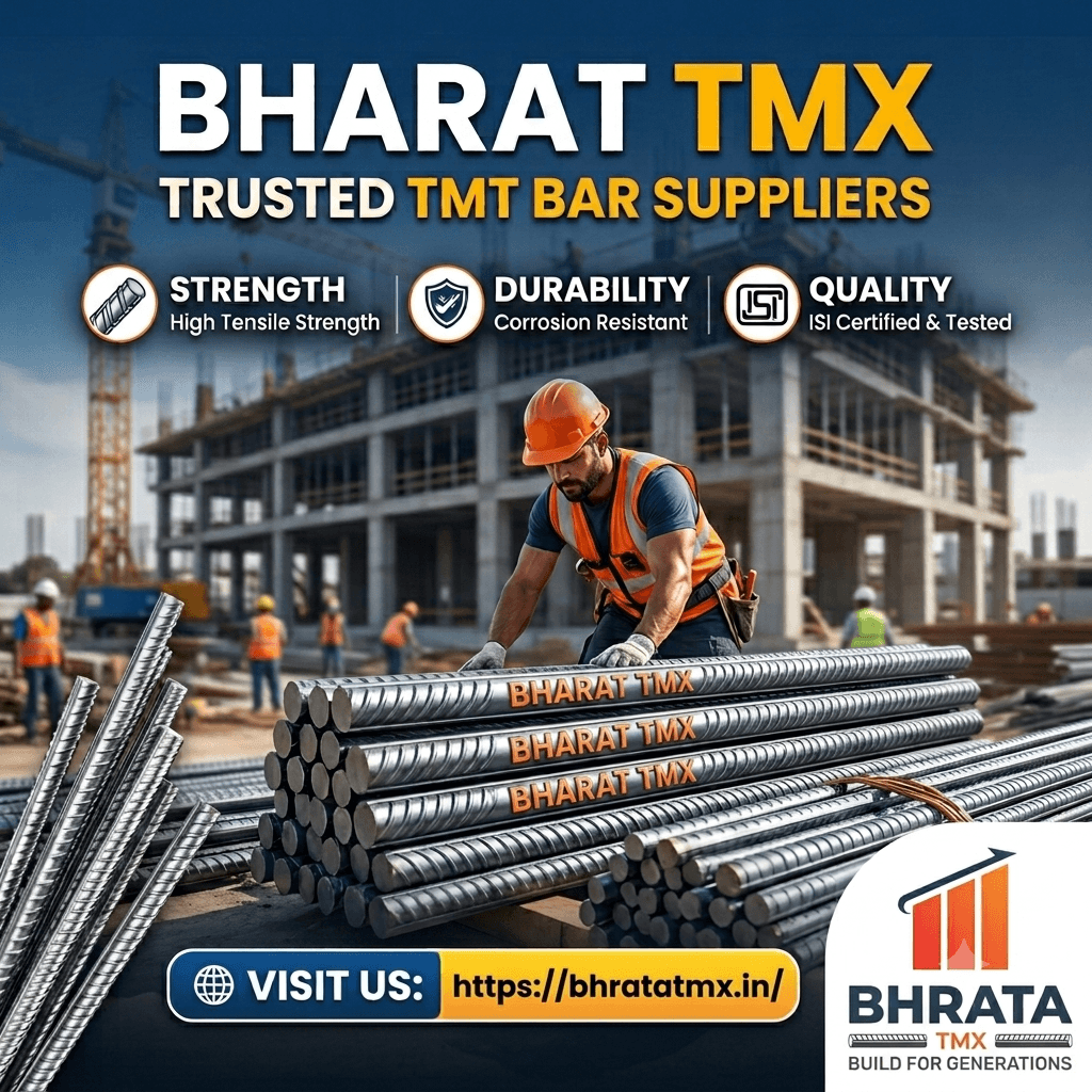 Photo shared by BhrataTMX: TMT Bar Suppliers in India: How Chemical Composition, Mechanical Properties and Quality Testing Supp