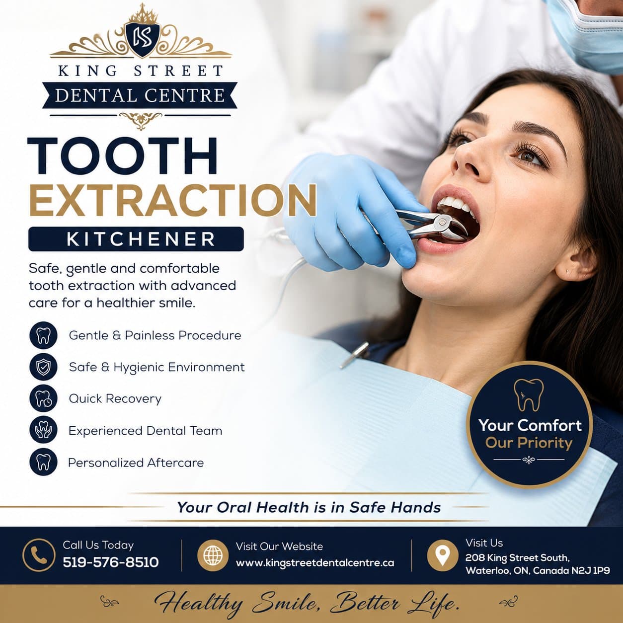 Photo shared by King Street Dental Centre: If you need Tooth Extraction Kitchener services, King Street Dental Centre provides careful, patient