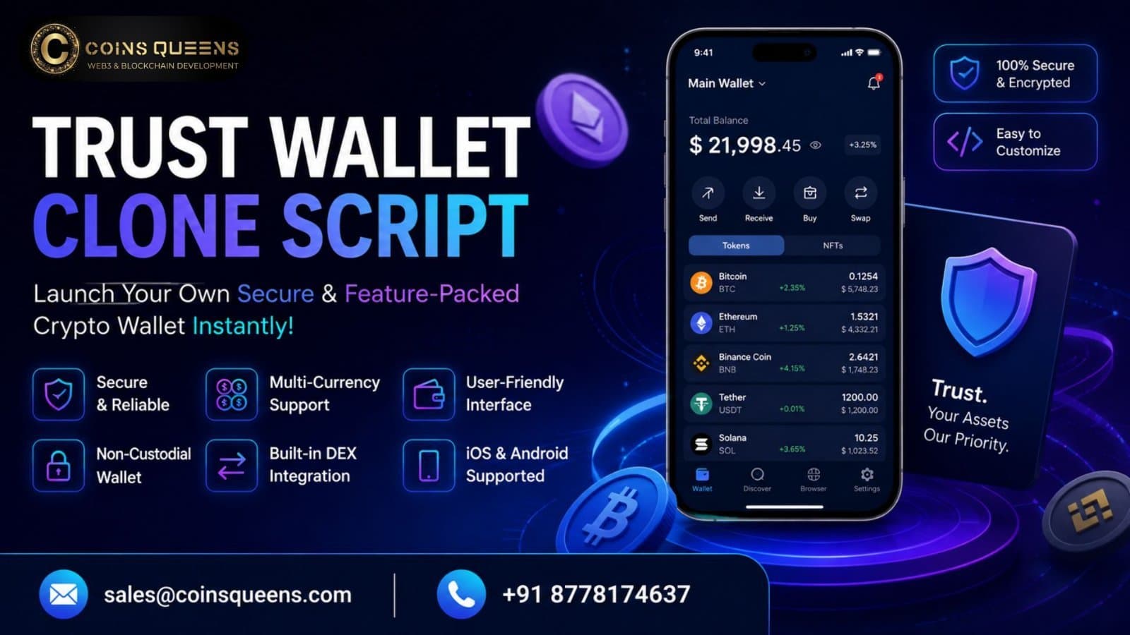 Photo shared by SterlinCooper: Build a Trust Wallet Clone Script at $1,000, with development, coding, backend integration, and busi
