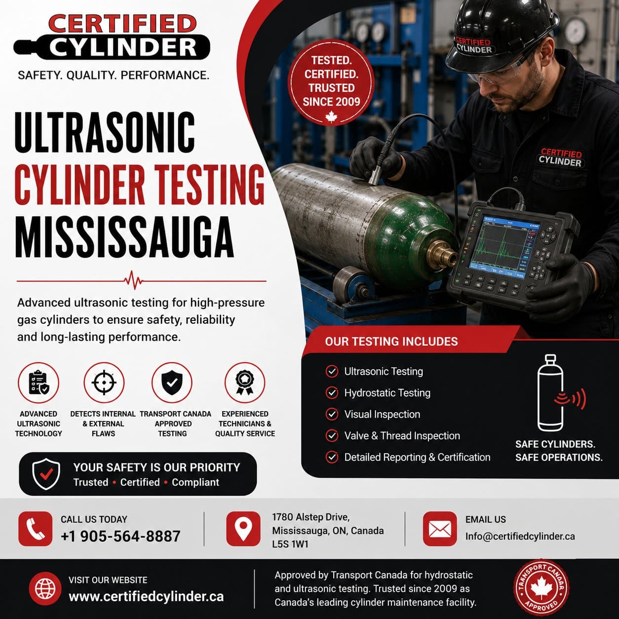 Photo shared by Certified Cylinder: For reliable Ultrasonic Cylinder Testing Mississauga, choose Certified Cylinder. The company provide